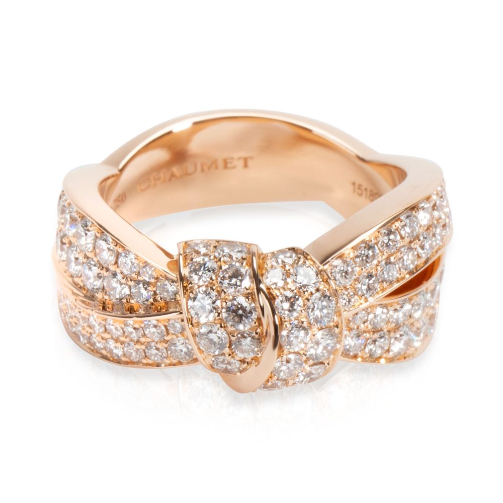 Chaumet Liens Seduction Diamond Ring in 18K Pink Gold 3.50 CTW